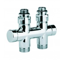 VALV TWIN MAN.½ ¾EK DR TR S/BP