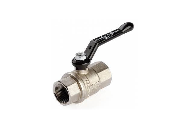 F/F BALLVALVE 1" W/ALLUMINIUM LEVER NK.