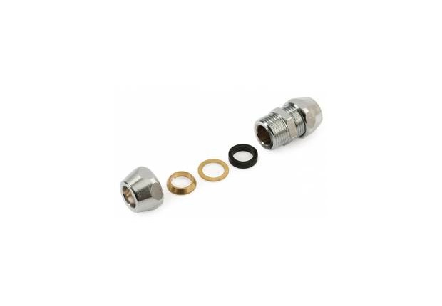 DOUBLE STRAIGHT  CHR. 3/8"x8