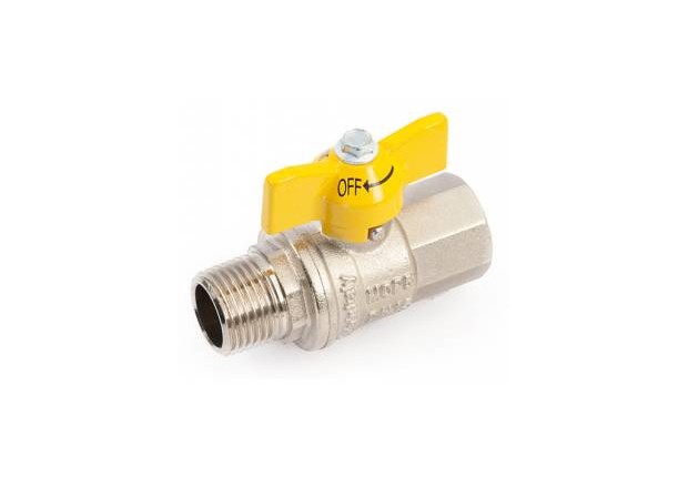 M/F BALL VALVE  W/BUTTERFLY GAS NK 3/4"