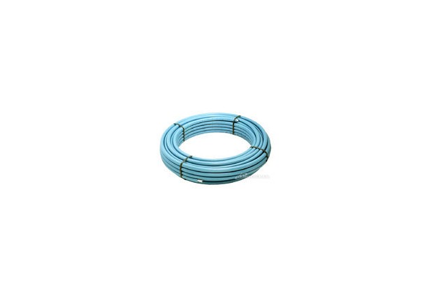 Тръба PEX AL PEX 18x2 с термоизолация синя - ролка 50 метра