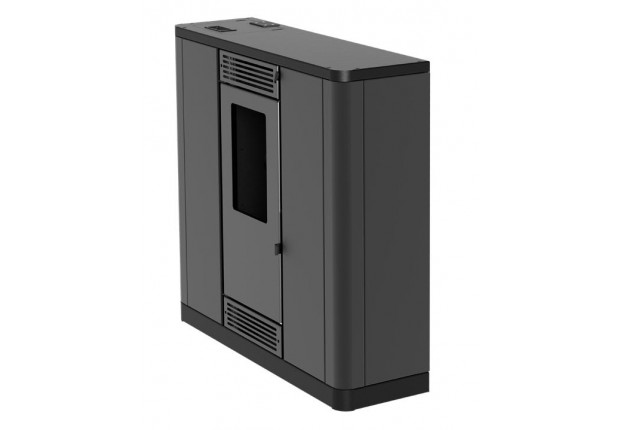 Камина пелетна "Aurora Slim" 8 kW - въздушна канална ( 1 въздуховод )