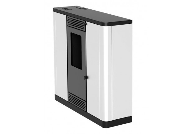 Камина пелетна "Aurora Slim" 8 kW - въздушна канална ( 1 въздуховод )